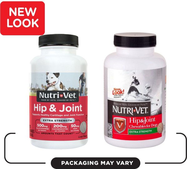 Show full view: Nutri-Vet Extra Strength Chewable Tablets Joint Supplement for Dogs, 75 count slide 4 of 10