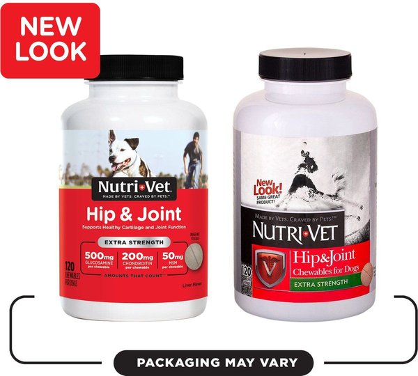 Show full view: Nutri-Vet Extra Strength Chewable Tablets Joint Supplement for Dogs, 120 count slide 4 of 10