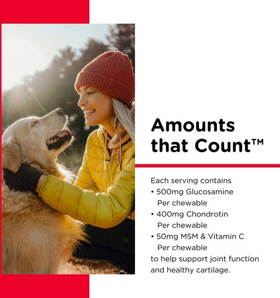 Show full view: Nutri-Vet Advanced Strength Chewable Tablets Joint Supplement for Dogs, 90 count slide 6 of 10