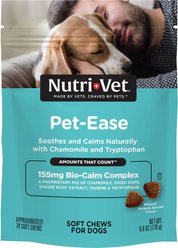 Nutri-Vet Pet-Ease Soft Chews Calming Supplement for Dogs, 6-oz bag