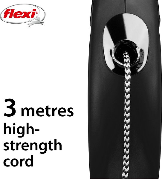 Show full view: Flexi Comfort Retractable Cord Dog Leash, X-Small: 3-m long, Grey slide 3 of 6