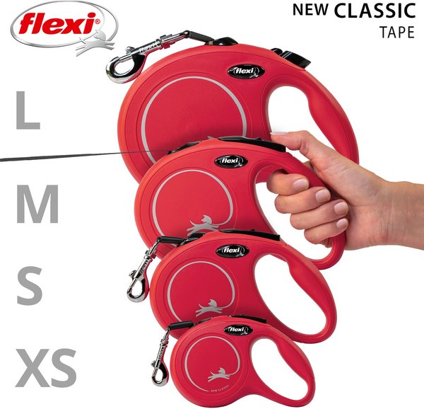 Show full view: Flexi Classic Nylon Tape Retractable Dog Leash, Red, Small: 5-m long slide 5 of 7