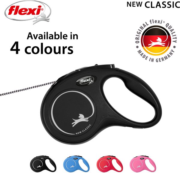 Show full view: Flexi Classic Nylon Cord Retractable Dog Leash, Black, Small: 3-m long slide 4 of 7