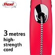 Show in main carousel: Flexi Classic Nylon Cord Retractable Dog Leash, Red, X-Small: 3-m long slide 3 of 7