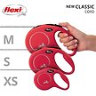 Show in main carousel: Flexi Classic Nylon Cord Retractable Dog Leash, Red, X-Small: 3-m long slide 5 of 7