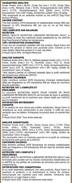 Show full view: Royal Canin Breed Health Nutrition Labrador Retriever Adult Dry Dog Food, 13.6-kg bag slide 5 of 7