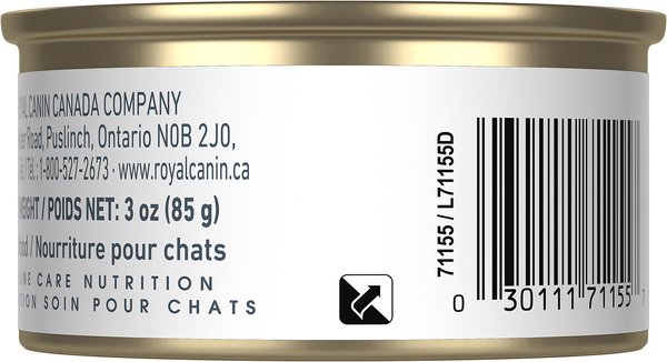 Show full view: Royal Canin Feline Care Nutrition Digestive Care Loaf In Sauce Wet Canned Cat Food, 85-g can, case of 24 slide 3 of 8