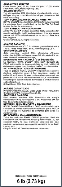 Show full view: Royal Canin Feline Care Nutrition Hairball Care Dry Cat Food, 2.7-kg bag slide 5 of 6