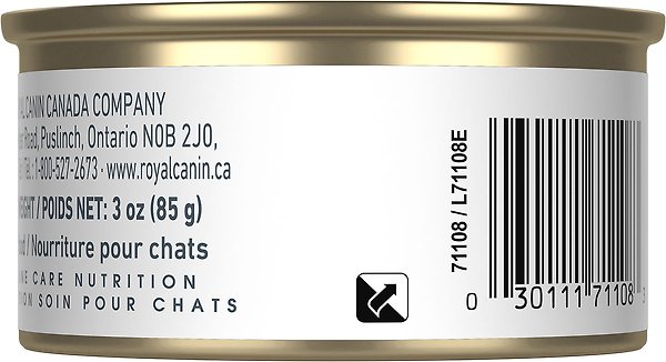 Show full view: Royal Canin Feline Care Nutrition Weight Care Loaf In Sauce Wet Canned Cat Food, 85-g can, case of 24 slide 3 of 7