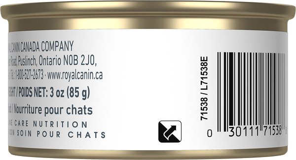 Show full view: Royal Canin Feline Care Nutrition Weight Care Thin Slices In Gravy Wet Canned Cat Food, 85-g can, case of 24 slide 3 of 7
