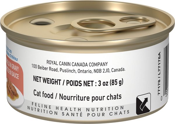 Show full view: Royal Canin Feline Health Nutrition Indoor Adult Morsels in Gravy Wet Canned Cat Food, 85-g can, case of 24 slide 4 of 4