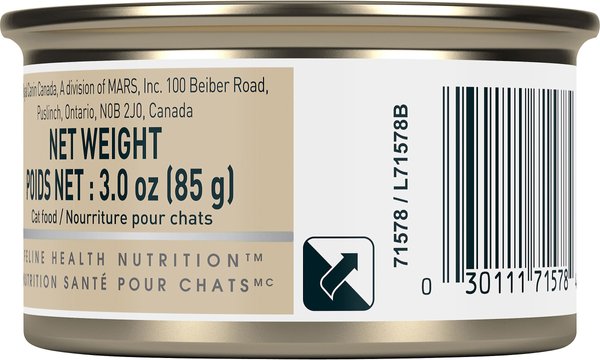 Show full view: Royal Canin Feline Health Nutrition Spayed/Neutered Thin Slices In Gravy Wet Canned Cat Food, 85-g can, case of 24 slide 4 of 5