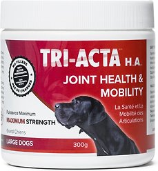 Tri-Acta H.A. Maximum Strength Powder Joint Supplement for Large Dogs, 300-g jar