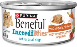 Purina Beneful Incredibites Real Chicken Pate Wet Dog Food, 85-g can, case of 24