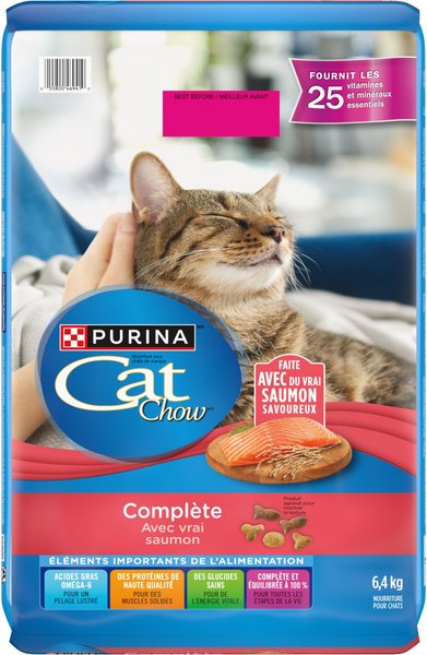 Show full view: Cat Chow Complete Real Salmon Dry Cat Food, 6.4-kg bag slide 3 of 9
