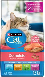 Cat Chow Complete Real Salmon Dry Cat Food, 1.6-kg bag