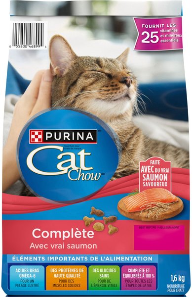 Show full view: Cat Chow Complete Real Salmon Dry Cat Food, 1.6-kg bag slide 3 of 9