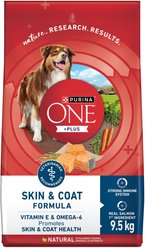 Purina ONE +Plus Skin & Coat Salmon Dry Dog Food, 9.5-kg bag