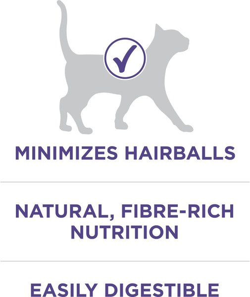 Show full view: Purina ONE +Plus Hairball Formula Chicken Dry Cat Food, 3-kg bag slide 4 of 10