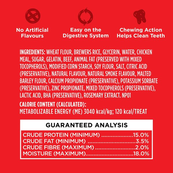 Show full view: Milk-Bone Comfort Chews Real Beef Bar Dog Treats, Small, 6 count slide 7 of 8