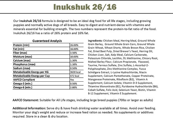 Show full view: Inukshuk Professional Performance 26/16 Dry Dog Food, 15-kg bag slide 4 of 10