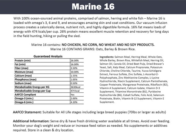 Show full view: Inukshuk Performance Marine 26/16 Dog Dry Food, 15-kg bag slide 4 of 10