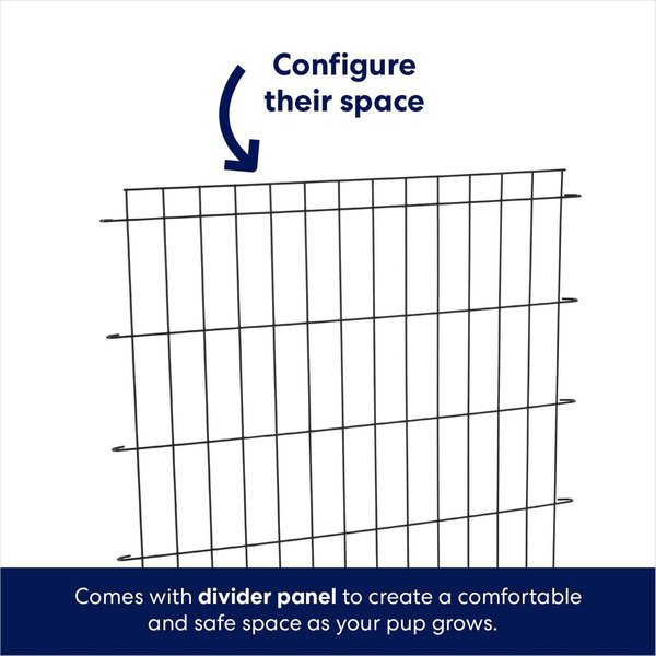 Show full view: Frisco Heavy Duty Fold & Carry Double Door Collapsible Wire Dog Crate, Large slide 5 of 10