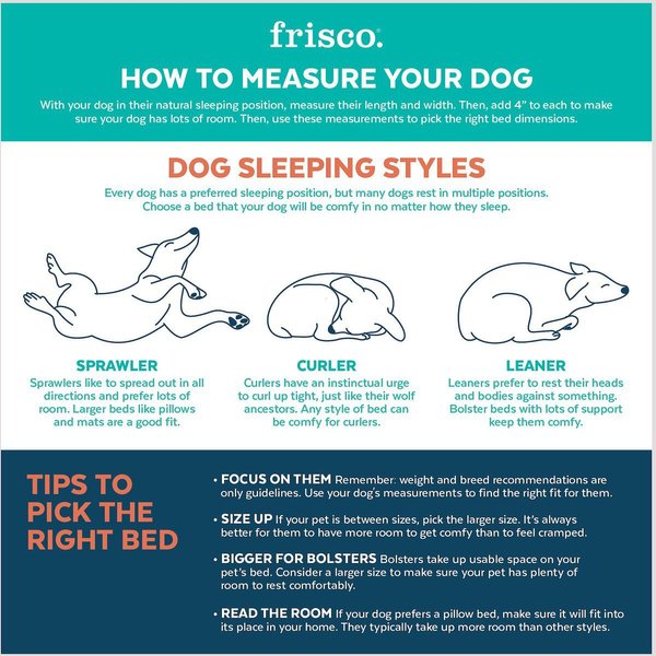 Show full view: Frisco Sherpa Rectangular Bolster Cat & Dog Bed, Navy Herringbone, Large slide 4 of 10