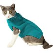 Show in main carousel: Frisco Dog & Cat Cable Knitted Sweater, Teal, X-Small slide 3 of 10