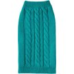 Show in main carousel: Frisco Dog & Cat Cable Knitted Sweater, Teal, X-Small slide 4 of 10
