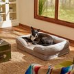 Show in main carousel: Frisco Plush Orthopedic Front Bolster Cat & Dog Bed w/Removable Cover, Beige, Large slide 1 of 10