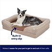 Show in main carousel: Frisco Plush Orthopedic Front Bolster Cat & Dog Bed w/Removable Cover, Beige, Large slide 3 of 10