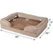 Show in main carousel: Frisco Plush Orthopedic Front Bolster Cat & Dog Bed w/Removable Cover, Beige, X-Large slide 2 of 10