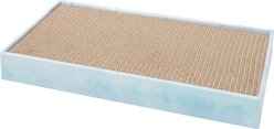 Frisco Double-Wide Cat Scratcher Toy with Catnip, 1 count, Blue Tie Dye