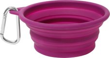 Frisco Silicone Collapsible Travel Bowl with Carabiner, 1.5 Cup, Purple