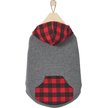 Show in main carousel: Frisco Plaid Dog & Cat Hoodie, Red Plaid, Large slide 4 of 10