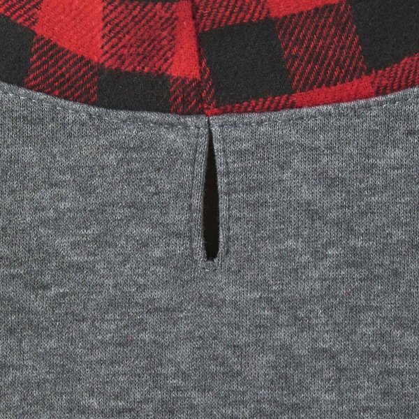 Show full view: Frisco Plaid Dog & Cat Hoodie, Red Plaid, X-Large slide 6 of 10