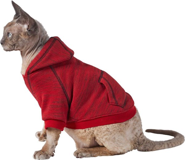 Show full view: Frisco Sporty Dog & Cat Hoodie, Heather Red, Small slide 4 of 9