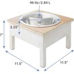 Show in main carousel: Frisco Wooden Patina Stool Dog Single Bowl Diner, White, 12 cup, 1 count slide 2 of 9