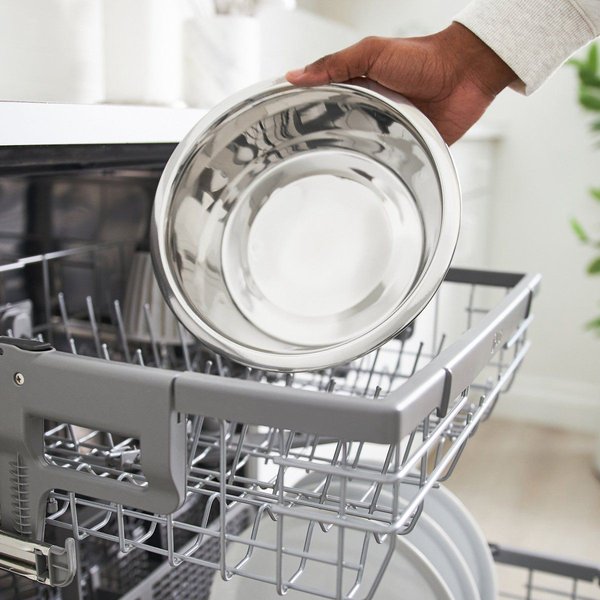 Show full view: Frisco Wooden Patina Stool Dog Single Bowl Diner, White, 12 cup, 1 count slide 6 of 9