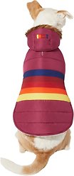 Frisco Mediumweight Colorblock Adventure Insulated Dog & Cat Parka, Red, Small