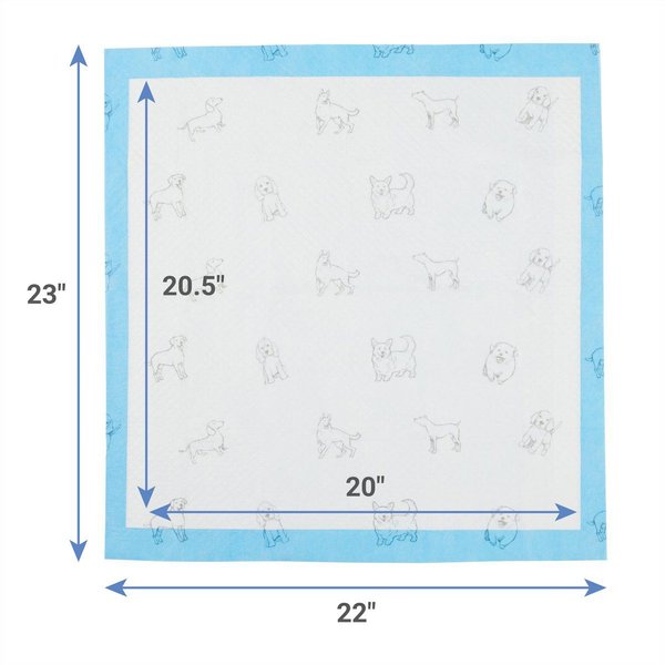 Show full view: Frisco Printed Dog Training & Potty Pads, 22 x 23-in, Unscented, 150 count, Dog Sketch Print slide 3 of 10
