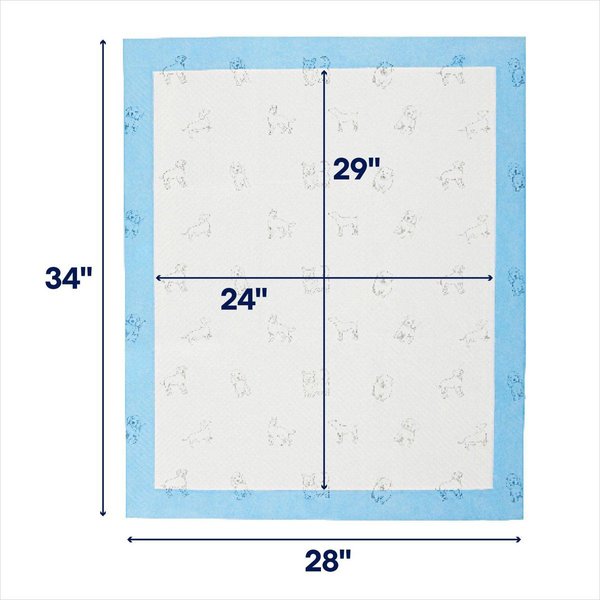 Show full view: Frisco Extra Large Printed Dog Training & Potty Pads, 28 x 34-in, Unscented, 40 count, Dog Sketch Print slide 3 of 10