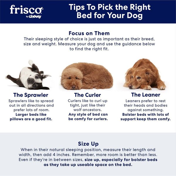 Show full view: Frisco Plush Orthopedic Bolster Dog Bed w/Removable Cover, Beige, X-Large slide 6 of 9