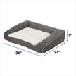 Show in main carousel: Frisco Plush Orthopedic Bolster Dog Bed w/Removable Cover, Gray, Large slide 2 of 9