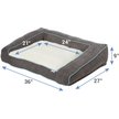 Show in main carousel: Frisco Plush Orthopedic Bolster Dog Bed w/Removable Cover, Gray, Large slide 3 of 9
