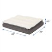 Show in main carousel: Frisco Plush Orthopedic Pillowtop Dog Bed w/Removable Cover, Gray, X-Large slide 2 of 7