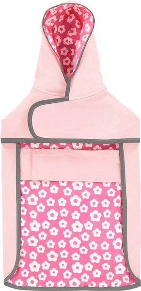 Show full view: Frisco Lightweight Reversible Packable Travel Dog Raincoat, Pink, XX-Large slide 6 of 10