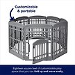 Show in main carousel: Frisco 8 Panel Plastic Dog Exercise Playpen with Door, 34-in H, Gray slide 4 of 10