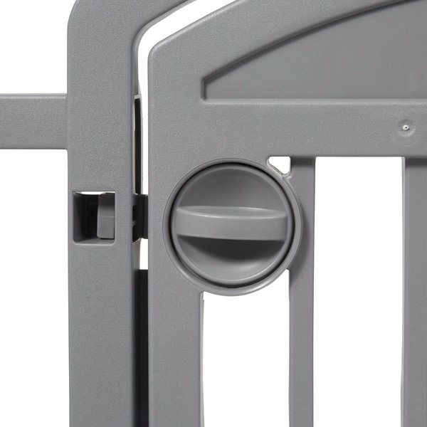 Show full view: Frisco 8 Panel Plastic Dog Exercise Playpen with Door, 34-in H, Gray slide 6 of 10